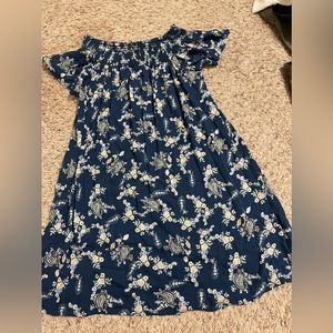 flower navy dress